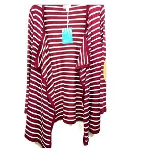 Market & Spruce Striped Elbow Patch Cardigan in PL